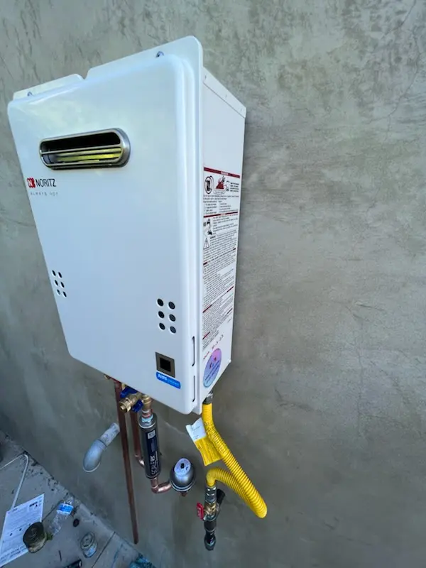 Tankless water heater installation for Blackbird Landing homes